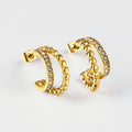 Lumi gold double hoops